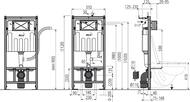 Инсталляция для унитаза ALCAPLAST AM101/1120V с бачком, с возможностью вентиляции