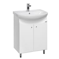 Тумба под раковину AQUATON Минима 65 1A104201MN010 610x349x720 напольная, 2 дверцы, белый глянец