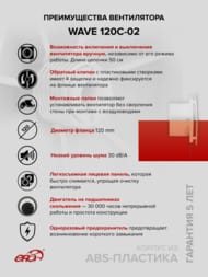 ���������� ERA WAVE D120 ���������, 160 �3/�, 30 ��, ���.������, ���.����, �����, WAVE 120C-02