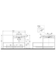 ������� � ��������� Duravit Happy D.2 Plus 1600�850�490 2 �����, �����, ����� ������ HP4858O2222