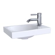 Раковина Geberit Acanto 400x250 белая Alpine, отверстие под смеситель справа 500.635.01.2