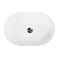 Раковина накладная BelBagno (610х410х135) овальная, без отверстия под смеситель, белая BB1348