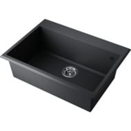 Мойка Omoikiri TEDORI 68-BL (680х500х220) врезная, 1 чаша, тетогранит, черная 4993964 — изображение 2
