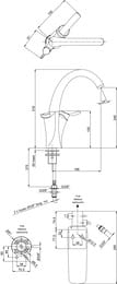 ������!��������� Jacob Delafon CARAFE ��� �����, ���������� ������ ��� �������� ����, ���� E18865-C