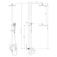 Душевая система Lemark TROPIC LM7004C смеситель ванна/душ, верхний/ручной душ, хром