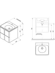 ����� ��� ���������� RAVAK SD 800 Balance (800�500�465) ���������, �����/������ X000001369