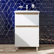 Тумба под раковину AM.PM X-Joy (550х850х450) напольная, 2 ящика, белый глянец M85AFSX0552WG