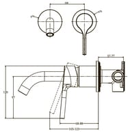 Смеситель для раковины Jacob Delafon Elate E28318-CP встраиваемый, однозахватный, хром