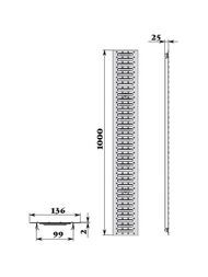 ������� ������������ ������������ Gidrolica ������ � ������ DN 100 (1000�136�20)  502