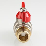 Кран шаровый 3/4"НН VALTEC BASE красная бабочка VT.219.N.05