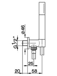 ������� �������� CISAL Shower �����, ����� 150 ��, ����� � ����������, ������ ������� DS01881340
