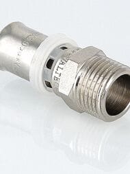Пресс соединитель прямой VALTEC 16х1/2"Н VTm.201.N.001604