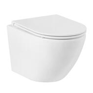 Унитаз подвесной BelBagno Sfera-R (490x370x360) безободковый, белый BB046CHR без сиденья