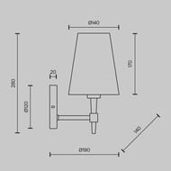 ��������� ���������� Maytoni Zaragoza (��������) H001WL-01BS, IP20, E14�6, ������