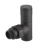 Набор дизайн-вентилей ROYAL THERMO PIANO 1/2" угловой, черный RTE 56.0013