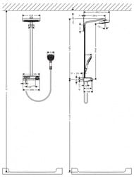 Душевая система Hansgrohe Raindance Select E 300 3jet Showerpipe с термостатом,хром/белый 27127400
