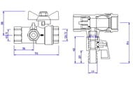 Кран дренажный 1/2"В-1/2"В. VALTEC BASE шаровой с обратным клапаном, VT.248.N.04