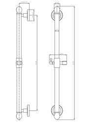 Душевая штанга ESKO SRB700 (SRB700BR ) 655мм, цвет: бронза — изображение 2