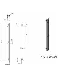 GROTA CORSA   80x900 RAL9005