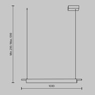 ��������� ���������� Maytoni Loom (���) MOD258PL-L20BS3K, 2700K, 20��, 120�, IP20, LED, ������