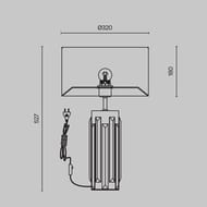 ���������� ���������� Maytoni Muse (����) MOD304TL-01G, 60��, IP20, E27, ������