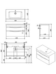 ����� ��� �������� Caprigo ����� 90 900�455�582 ���������,2 �����,����� 36213-SF026