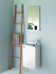 Тумба под умывальник Jacob Delafon POP LAMINAR EB286-G1C (400х240х591) шарниры справа, белый