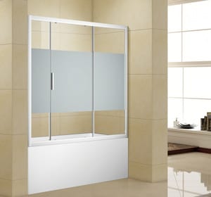 Шторка на прямоугольную ванну AQUANET Practic 1820х1500 прозрачное стекло/профиль хром 243614