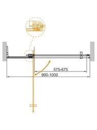 ������� ����� CEZARES SLIDER (900-1000�1950) B-1-90/100-GRIGIO-NERO ������ �����/������� ������