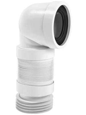 Соединение для WC McAlpine 90°/110мм с манжетой, гофра 260-540мм, белое WC-F11R