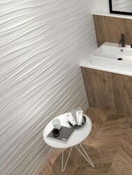   Atlas Concorde 3D Wall Design Ribbon White Matt (400800) , 8SBW (..)
