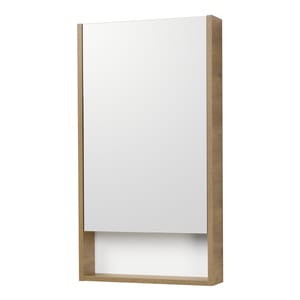 Зеркальный шкаф AQUATON Сканди 45 1A252002SDZ90 450x130x850 1 дверца, белый глянец/дуб рустика