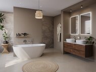 Ванна акриловая BelBagno BB701-1700-750-K (1700х750х580) отдельностоящая, белый