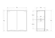 ���� ��������� BelBagno FLY-MARINO (700�750�300) 2 ������ Rovere Moro FLY-MARINO-700-2A-SC-RW-P