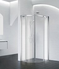 Душевой уголок BelBagno Acqua (885-900x885-900x1950) R-2-90-C-Cr полукруг, стекло прозр/хром