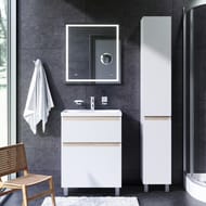 Тумба под раковину AM.PM X-Joy (650х850х450) напольная, 2 ящика, белый глянец M85AFSX0652WG