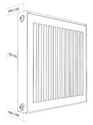 �������� �������� Royal Thermo Ventil Compact ��� 21 ��� 500�700�64, 1436��, ���. �����., RAL9016 M