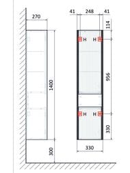 ����� Jorno Tossony 124 (330�270�1400) ���������, ������ �������/����� Toss.04.140/P/SS-W/JR