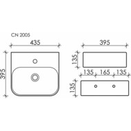 �������� ��������� Ceramicanova Aura 435�395�135 �������������, ���. ��� ���������, ����� CN2005
