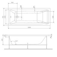 Каркас для ванны AM.PM Gem 1800х800 W93A-180-080W-R