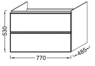 ����� ��� ���������� Jacob Delafon ODEON UP EB895-N14 (770�485x530) � 2 �������, ����� ��������