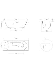 ����� ������������ Salini Ornella Axis S-Sense (1700�700�600) ���.������, ������ ��������� 104613GF