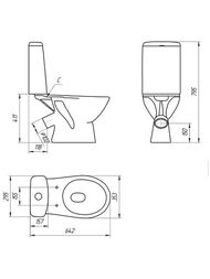 ������ Cersanit JUST (642�353�795) ����� ������, ������� � ����������� KO-JUS031-3/6-PL/64073