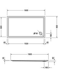 ������ ��������� Duravit Starck 1600�900 72013100000000