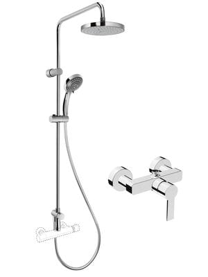 Душевая система Vitra System Rain однозахватный смеситель, верхний/ручной душ, хром A49234EXP