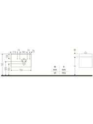 ����� ��� �������� Duravit D-Neo 784�625�452 ���������, 1 ��., 2 �����, ����� ���. DE4257004180000