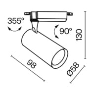 �������� ���������� Maytoni Vuoro (�����) TR003-1-6W3K-S-B Unity 3000K 6�� 24�, IP20, ������
