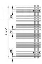 Полотенцесушитель стальной Zehnder Yucca Asym YAEL-090-50/RACY-C (1032х478) с пультом упр., цвет: белый