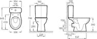 Чаша унитаза-компакт Jacob Delafon PATIO Rimless UJV102-00 (535х360х410) безободковый