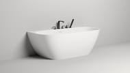 Ванна отдельностоящая Salini Sofia Wall S-sense 102513G 1800х850х610 иск. камень, белый глянец